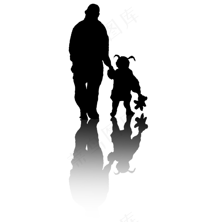 父亲节父女剪影(1300X1400(DPI:300))psd模版下载