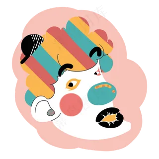 愚人节小丑道具戴帽子免抠元素