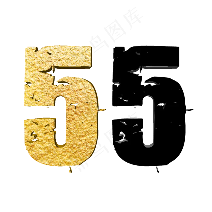 数字5(1000*1000px 	      )psd模版下载