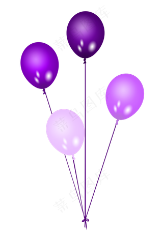 紫色漂浮气球