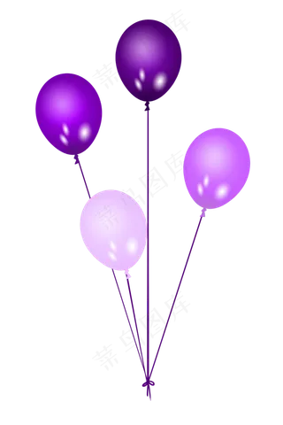 紫色漂浮气球