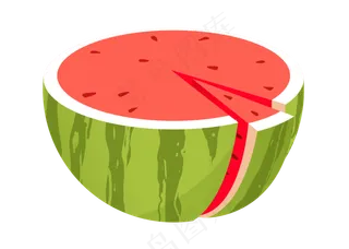 半个西瓜水果