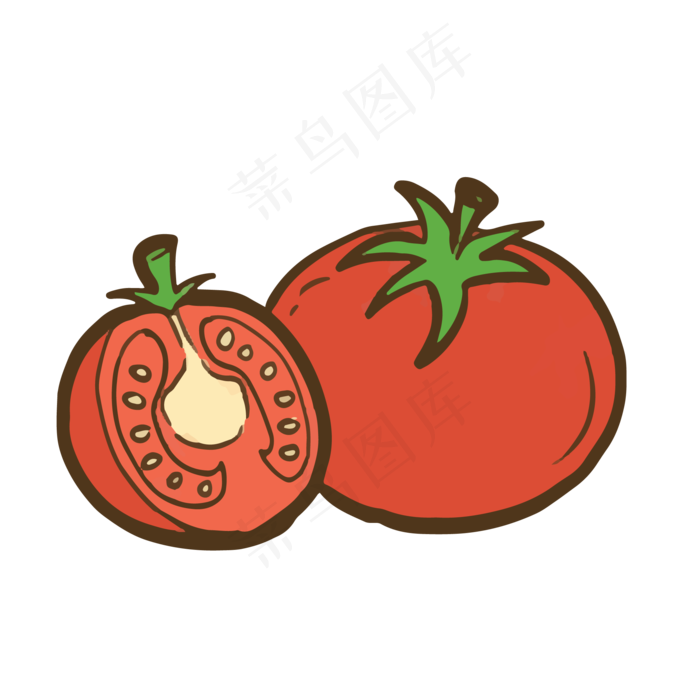番茄矢量插画PNG