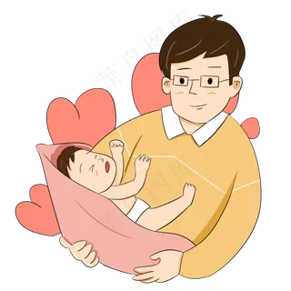 父亲节暖色系爸爸带着宝宝 父亲节暖色系爸爸带着宝宝