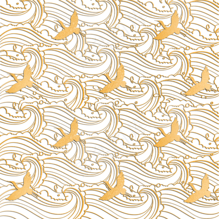 中式金色波浪底纹,免抠元素(2500X2500(DPI:300))psd模版下载