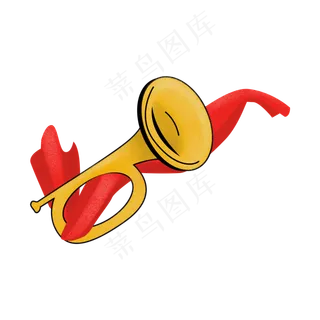 八一建军节噪点风格手绘冲锋号和