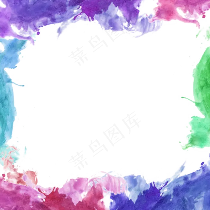 水墨笔刷边框,免抠元素(2500*2500px 300 dpi )