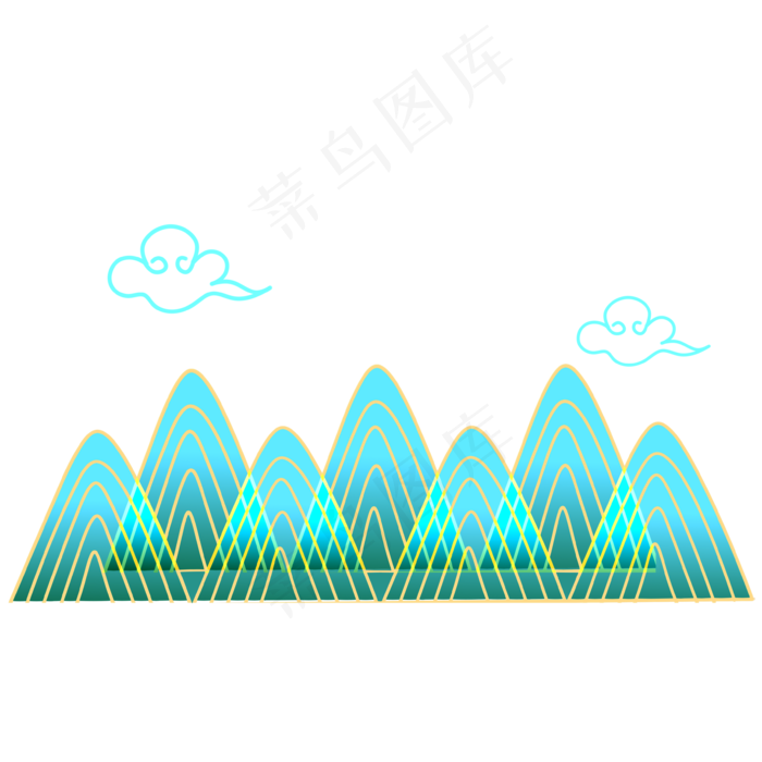 线性山水云朵(3543X3543(DPI:299))psd模版下载