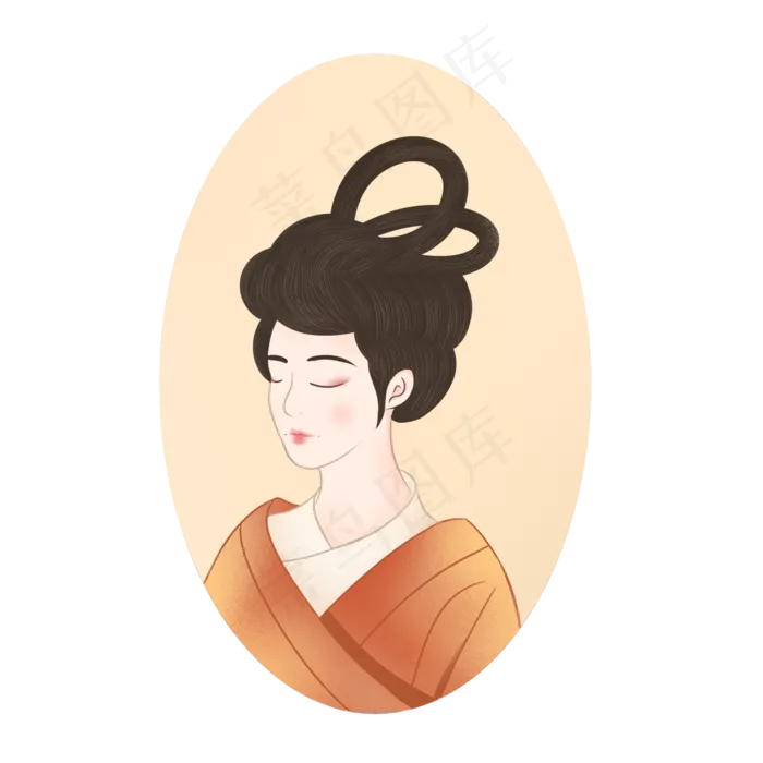 古风唐仕女图(2000X2000(DPI:96))psd模版下载