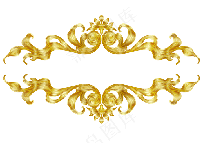 金色花边框欧式古典纹,免抠元素(3000X2126(DPI:300))psd模版下载
