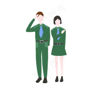 八一建军节军人敬礼免扣