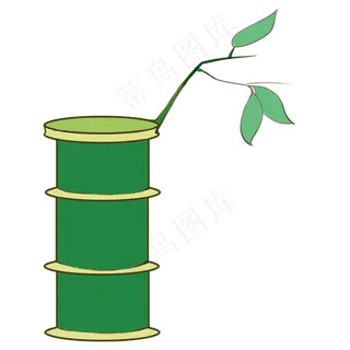 创意扁平竹节元素