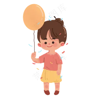 拿气球的小女孩