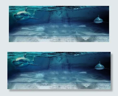 清新蓝色海底banner