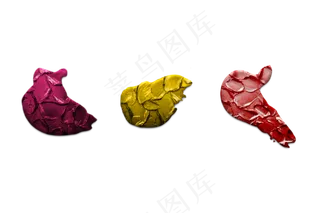 鲜艳油画颜料湿润笔触,免抠元素