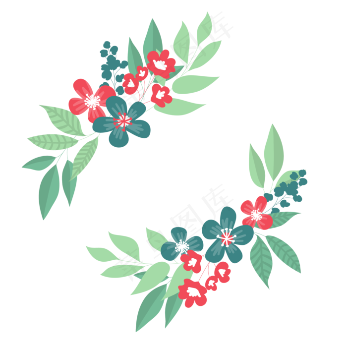 夏至夏天夏季植物叶子花朵免扣素