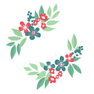 夏至夏天夏季植物叶子花朵免扣素