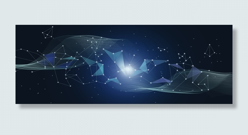 蓝色科技线条banner背景