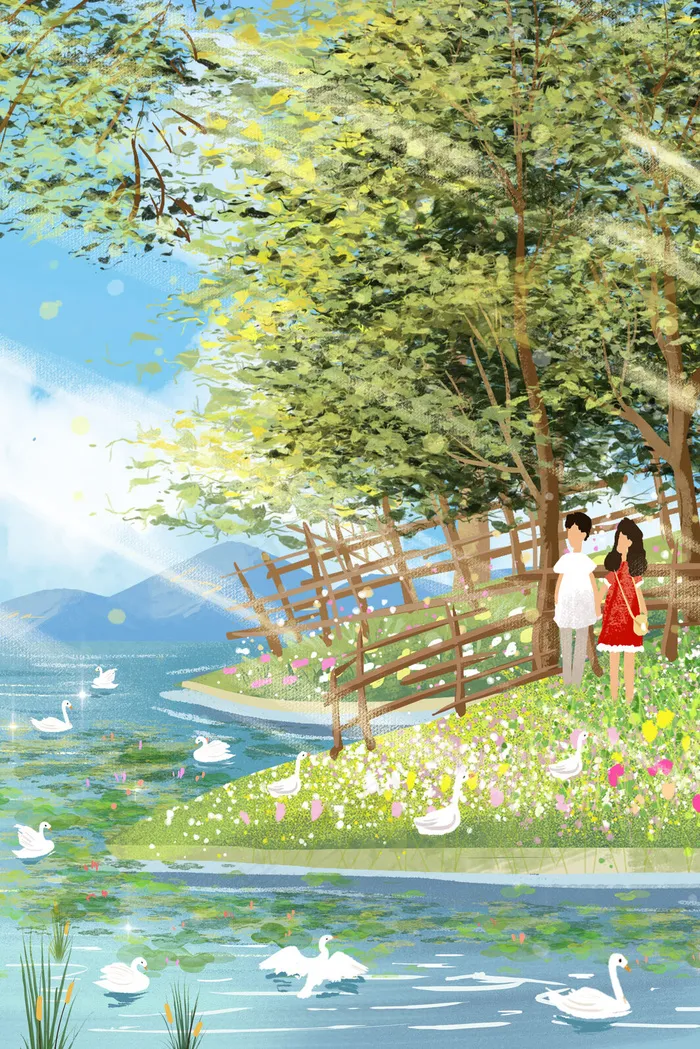 五月你好情侣出外旅行风景图(3545*5315px 300 dpi )psd模版下载