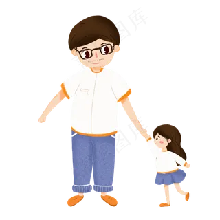 父亲节快乐的父女人物 父亲节快乐的父女人物