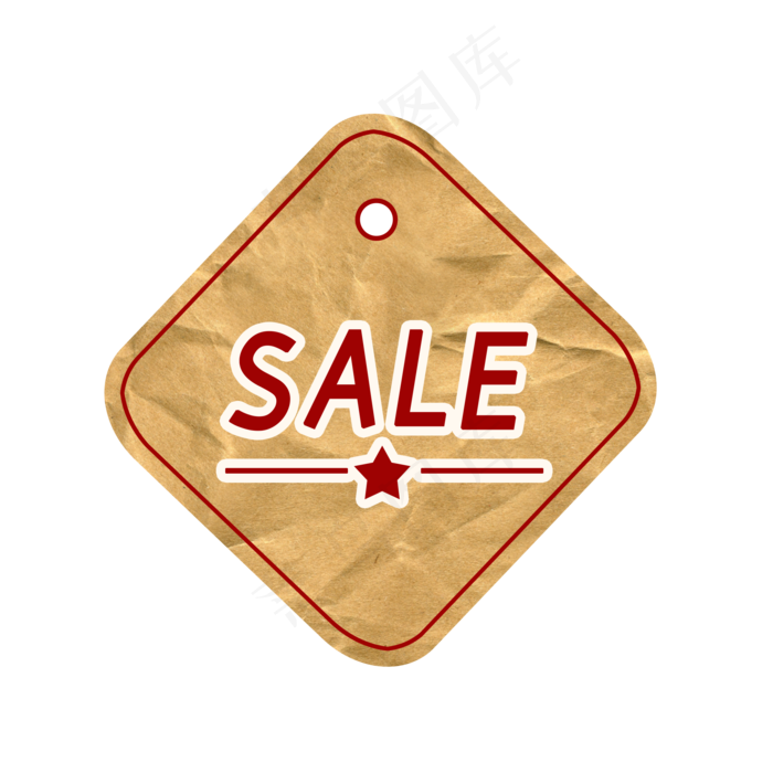 复古电商促销吊牌