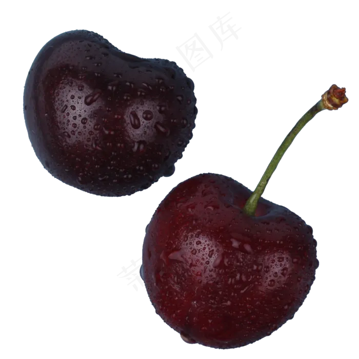 两个新鲜车厘子水果(2000X2000(DPI:300))psd模版下载