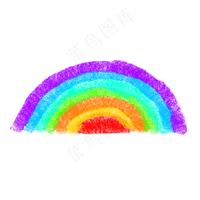 彩虹油画风卡通装饰渐变五颜六色,免抠元素(2000X2000(DPI:300))psd模版下载