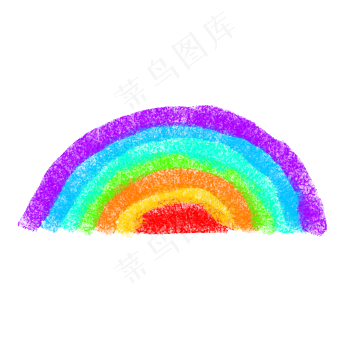 彩虹油画风卡通装饰渐变五颜六色,免抠元素(2000X2000(DPI:300))psd模版下载