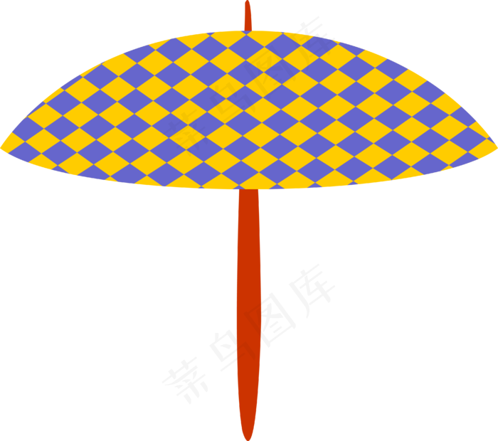 清明节蓝黄双色菱形雨伞(4090*3621px 300 dpi )ai矢量模版下载
