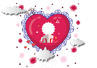 情人节爱心促销优惠券