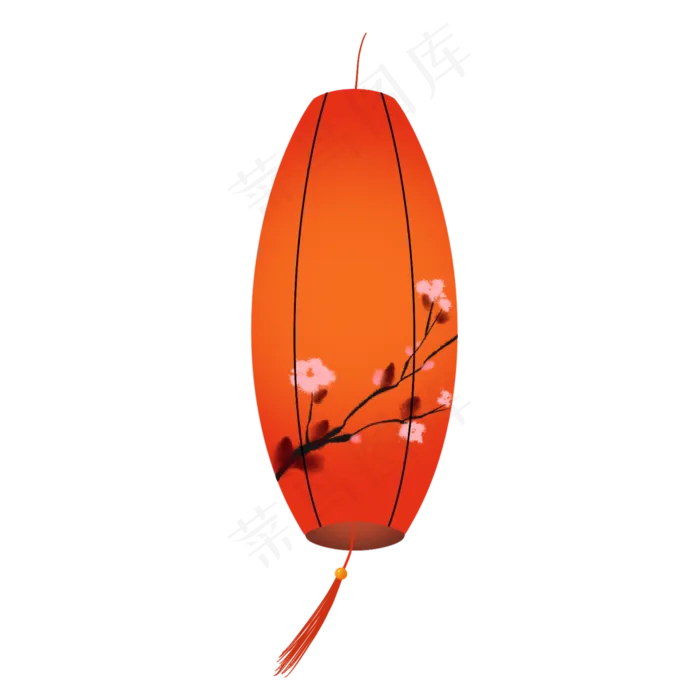 中国风传统红色灯笼(2000X2000(DPI:300))psd模版下载