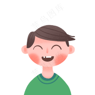 六一儿童节开心男孩手绘清新可爱