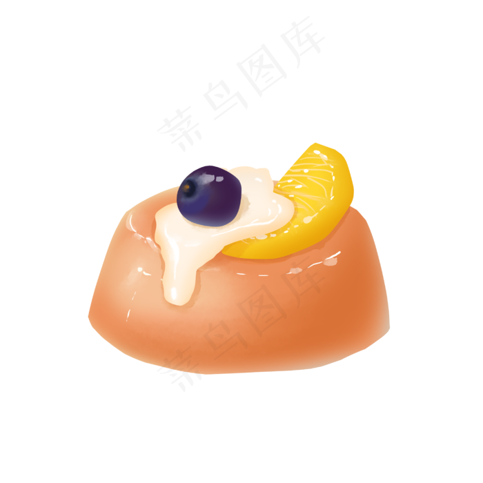 果冻布丁水果味小甜点(3000X3000(DPI:300))psd模版下载