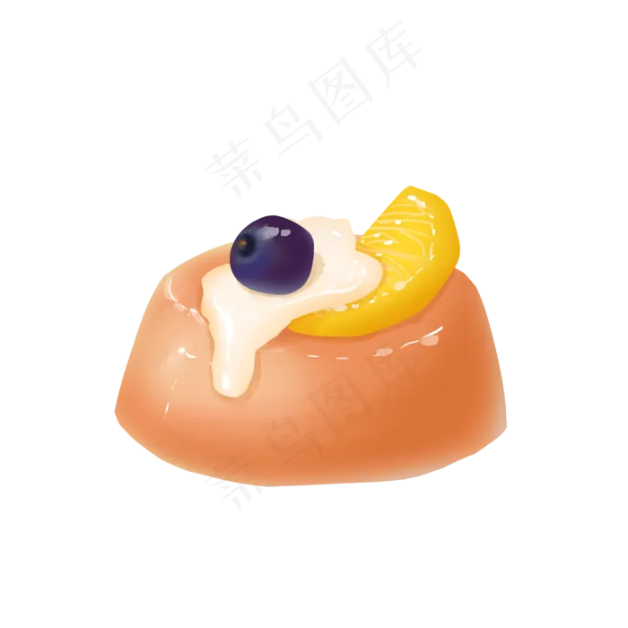 果冻布丁水果味小甜点(3000X3000(DPI:300))psd模版下载