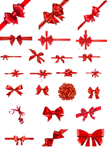 喜庆礼品蝴蝶结(210X297(DPI:150))psd模版下载