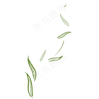 清明节简约风格被风吹起的柳叶