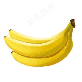 手绘立体卡通香蕉