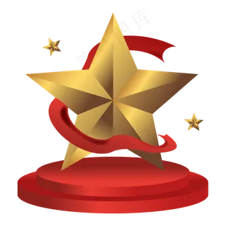 复古五角星,免抠元素