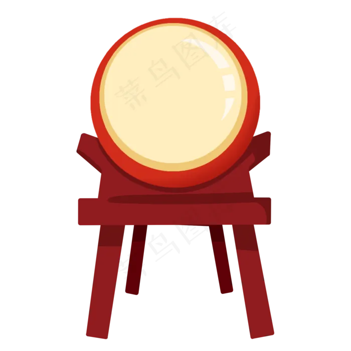 手绘卡通新春锣鼓盛宴,免抠元素