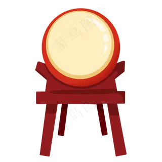 手绘卡通新春锣鼓盛宴,免抠元素
