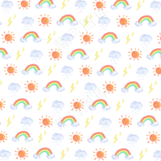 彩虹水彩底纹纹理