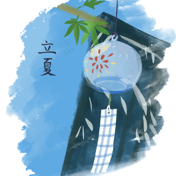 立夏日本日式晴天风铃风物蓝天白