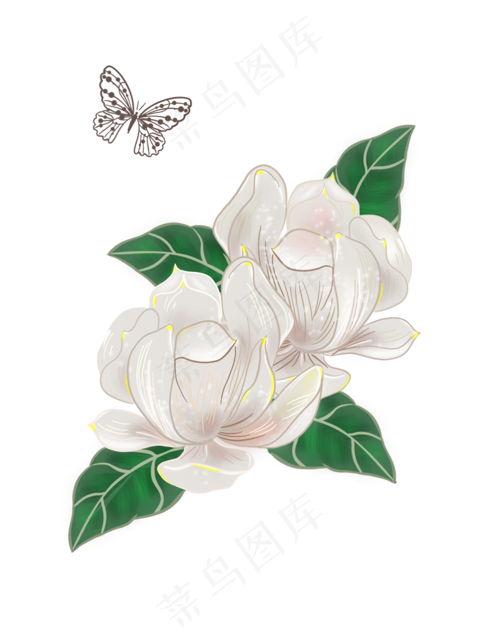 古风花卉(1500X2000(DPI:300))psd模版下载
