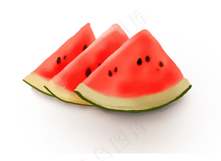 手绘食物夏日西瓜