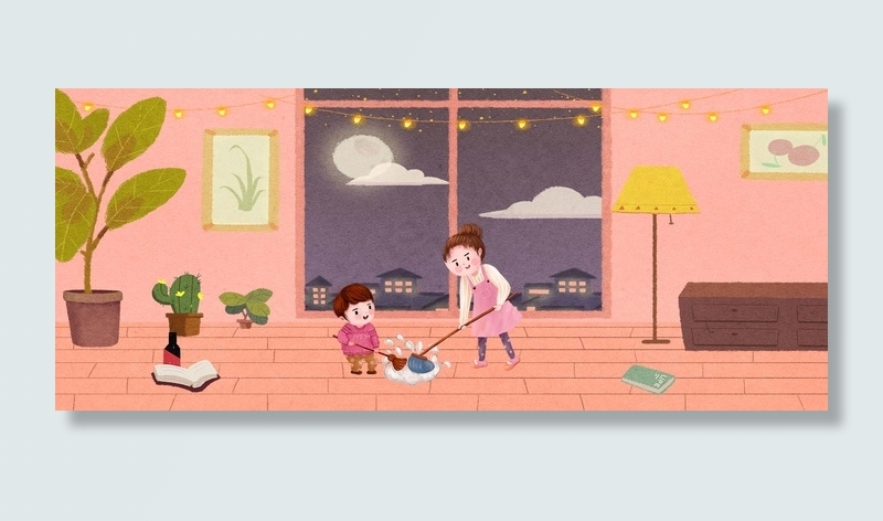 五一劳动家庭大扫除