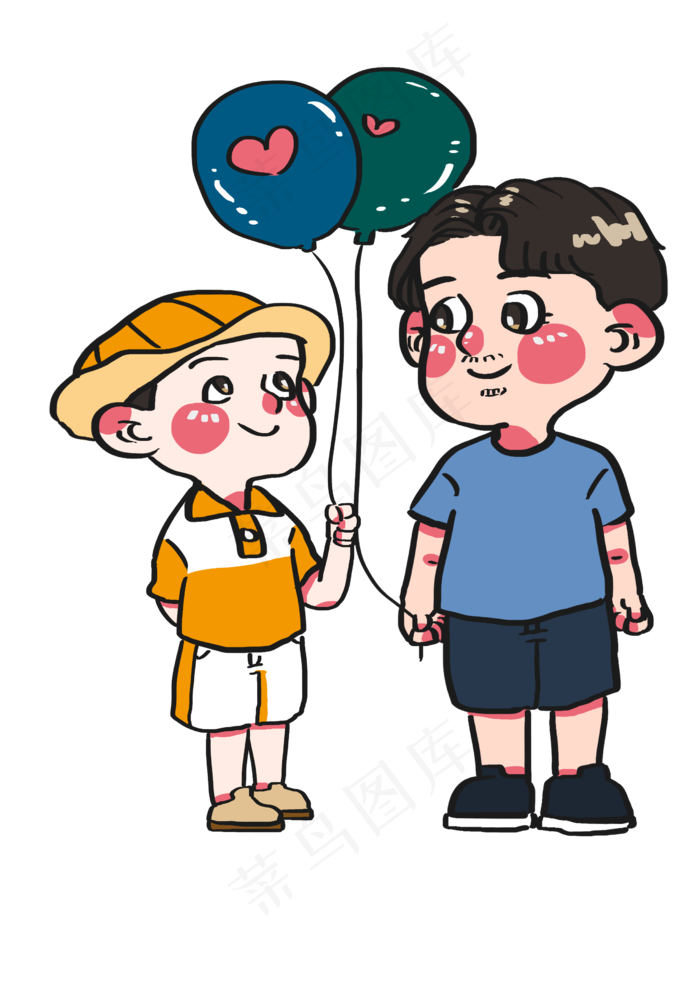 父亲节小朋友买漂亮气球送给爸爸