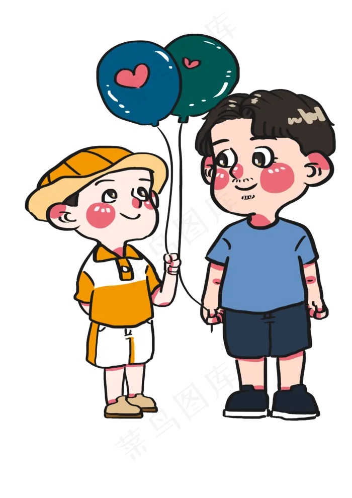 父亲节小朋友买漂亮气球送给爸爸(2480X3508(DPI:300))psd模版下载