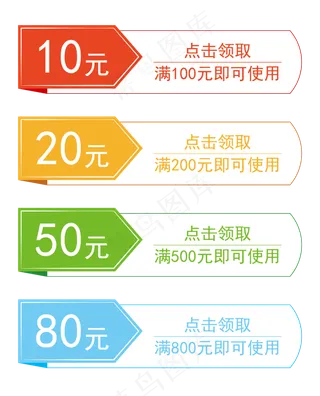 糖果色卡通优惠券边框