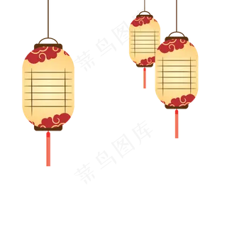 中秋节中国风灯笼,免抠元素