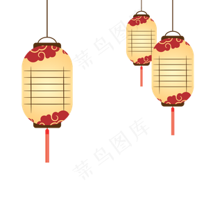 中秋节中国风灯笼,免抠元素